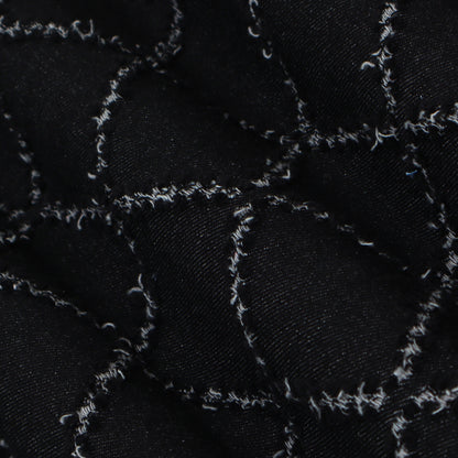 Black Denim Embroidery Fabric