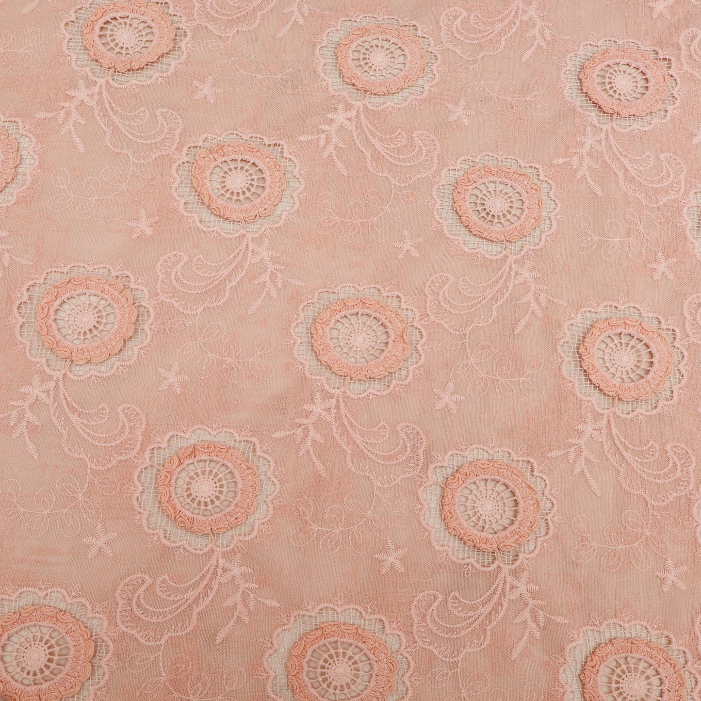 Net Lycra Embroidery Fabric