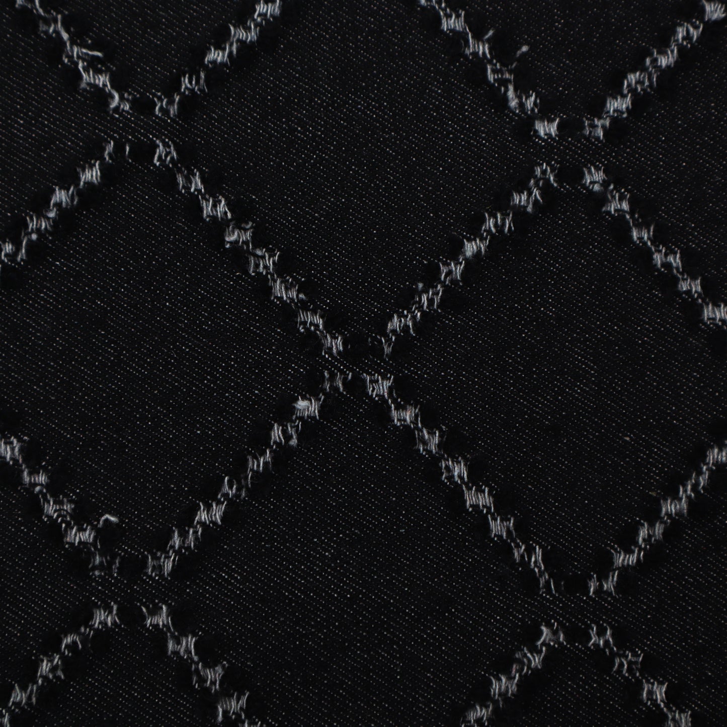 Black Denim Embroidery Fabric