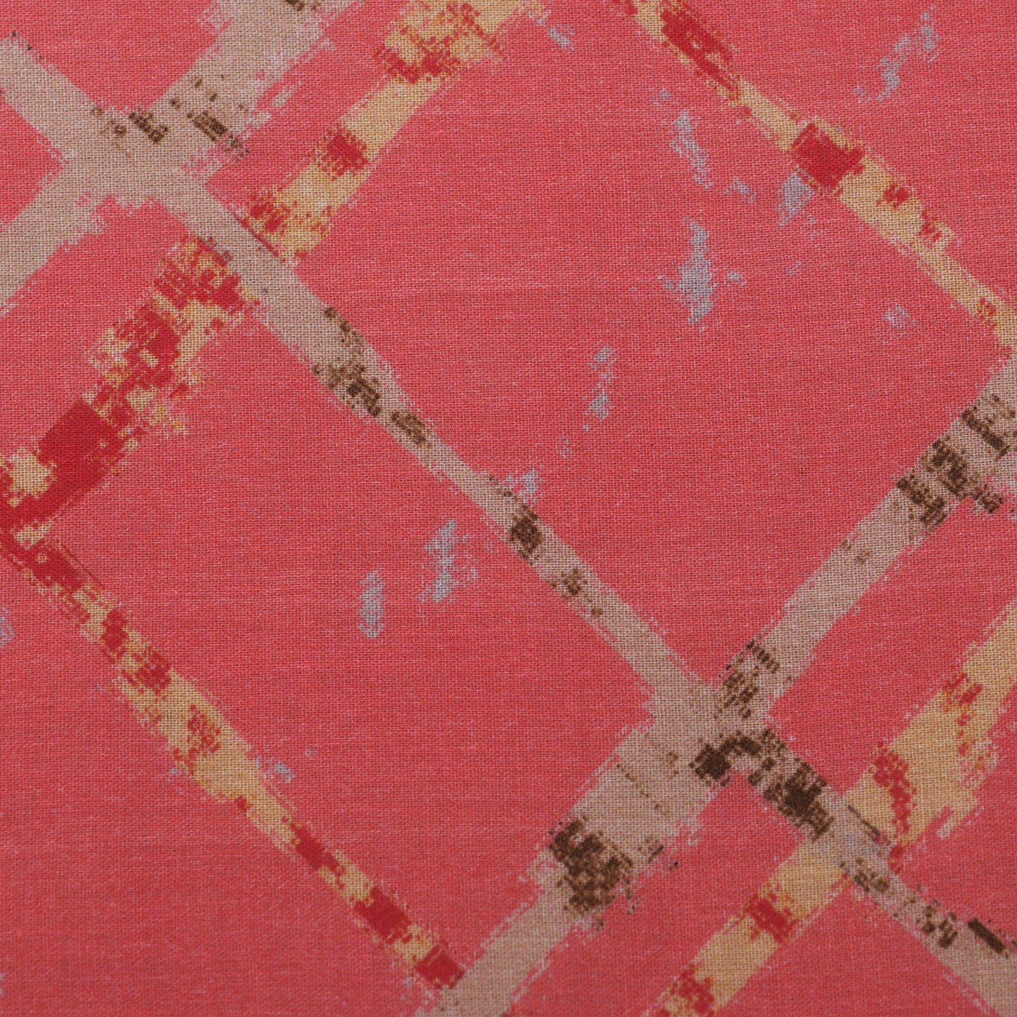 Light Pink Cotton Printed Border Embroidery Fabric