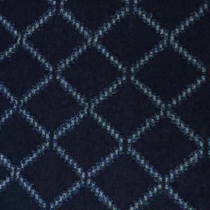 Navy Blue Denim Embroidery Fabric