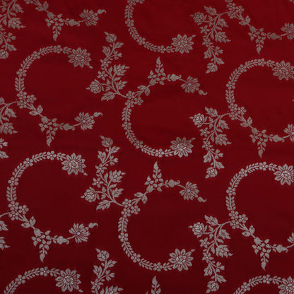 Red Color  Brocade Fabric