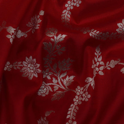 Red Color  Brocade Fabric