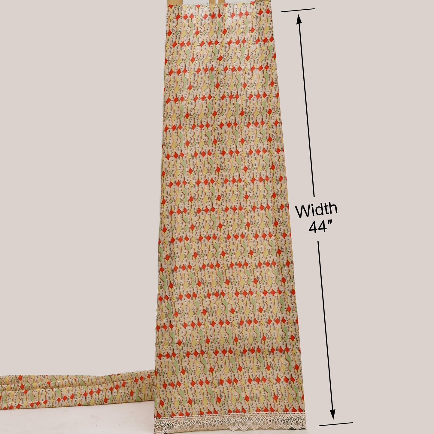 Cotton Printed Border Embroidery Fabric