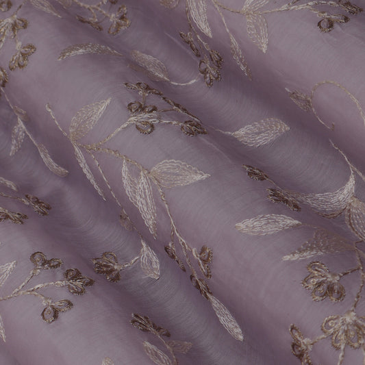 Move Color Chanderi Embroidery Fabric