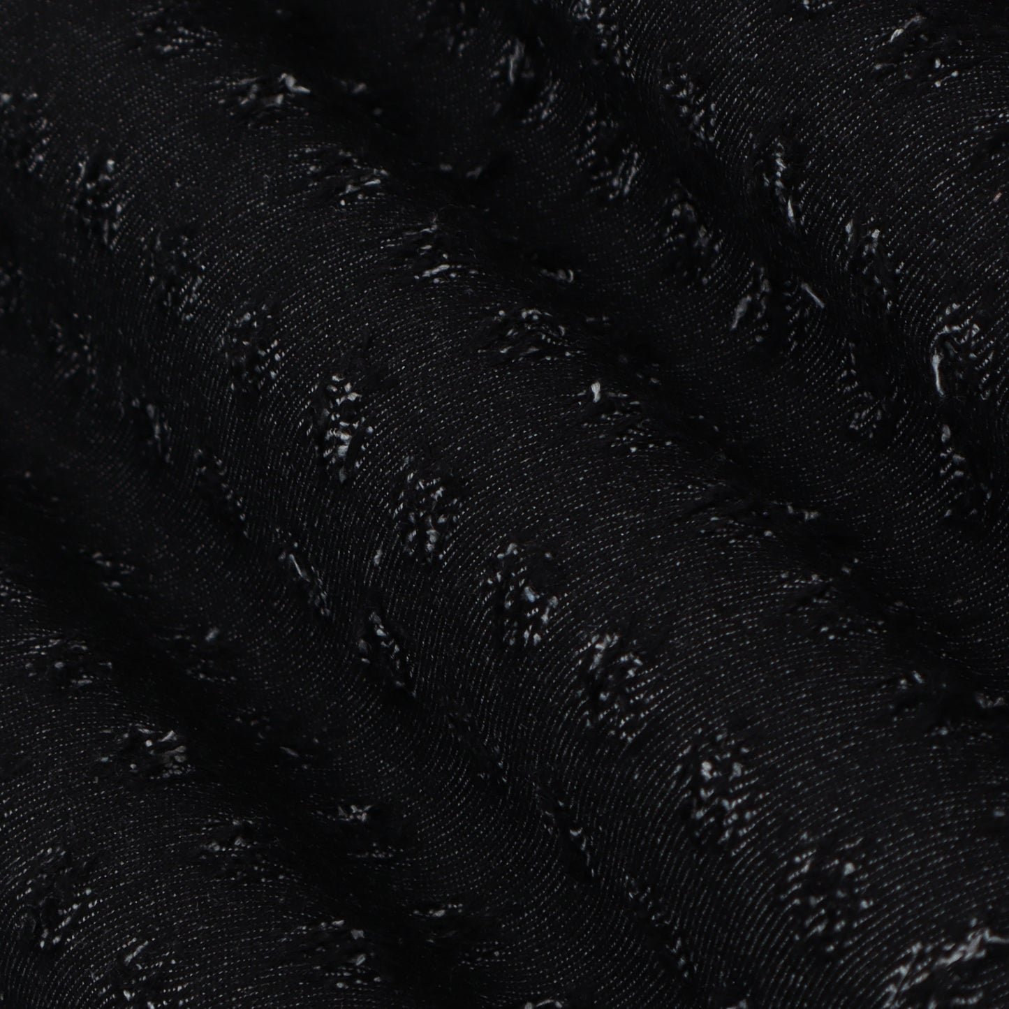 Black Denim Embroidery Fabric