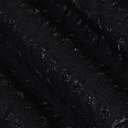 Black Denim Embroidery Fabric