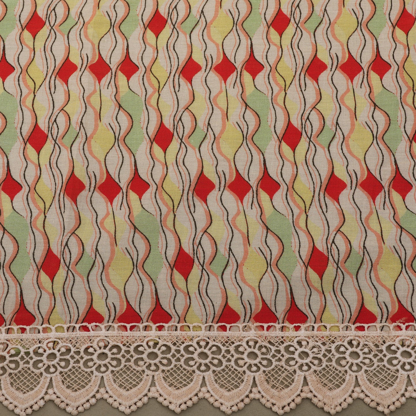 Cotton Printed Border Embroidery Fabric