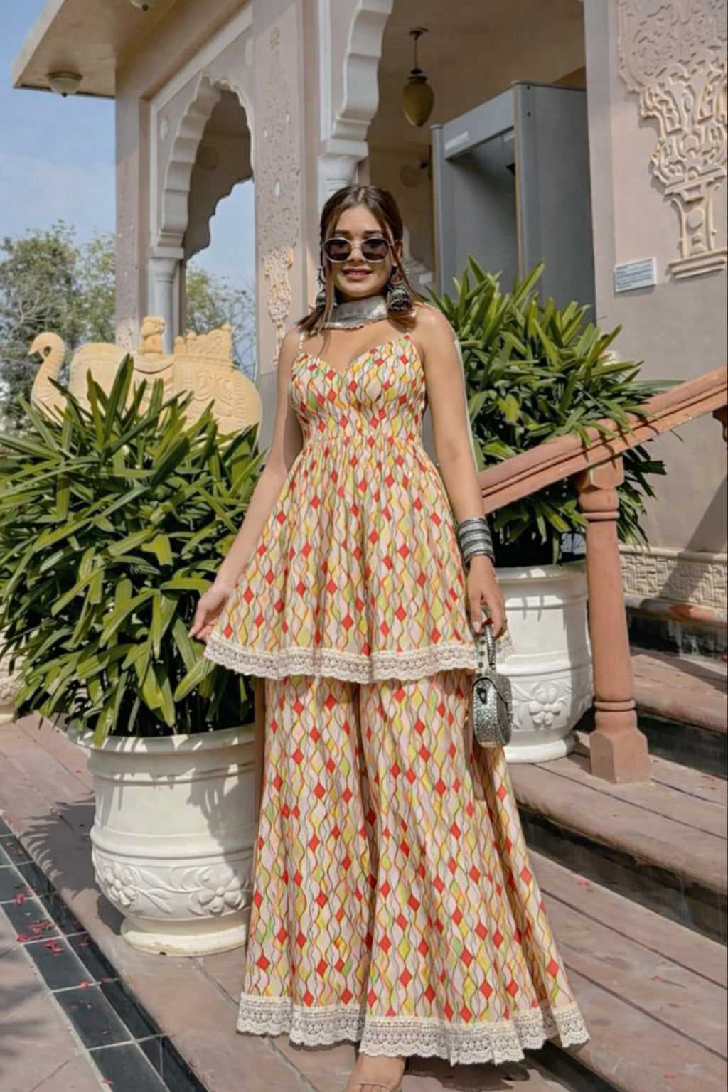 Cotton Printed Border Embroidery Fabric