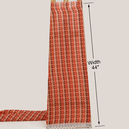 Cotton Printed Border Embroidery Fabric