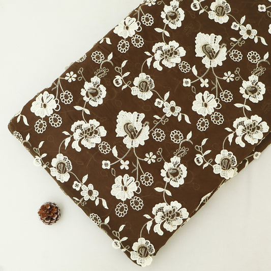 Chanderi Embroidery Fabric