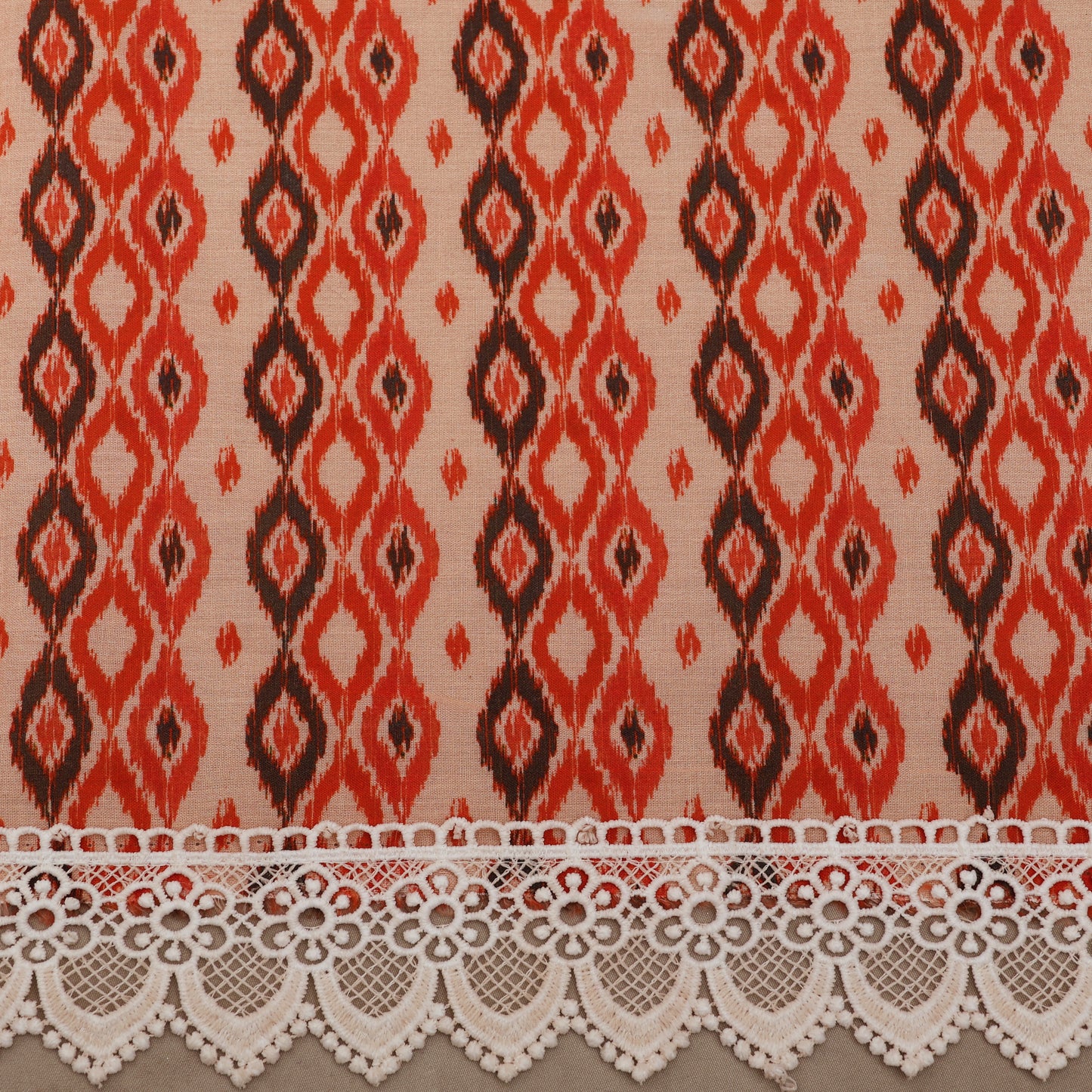 Cotton Printed Border Embroidery Fabric