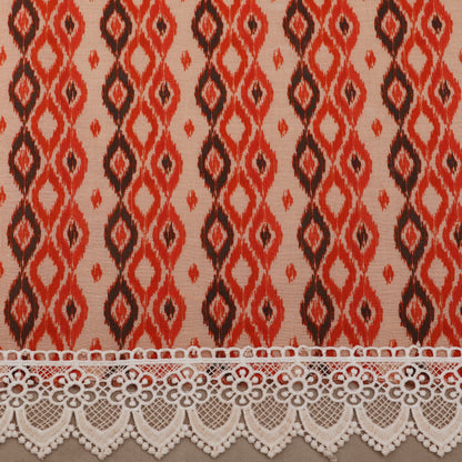 Cotton Printed Border Embroidery Fabric