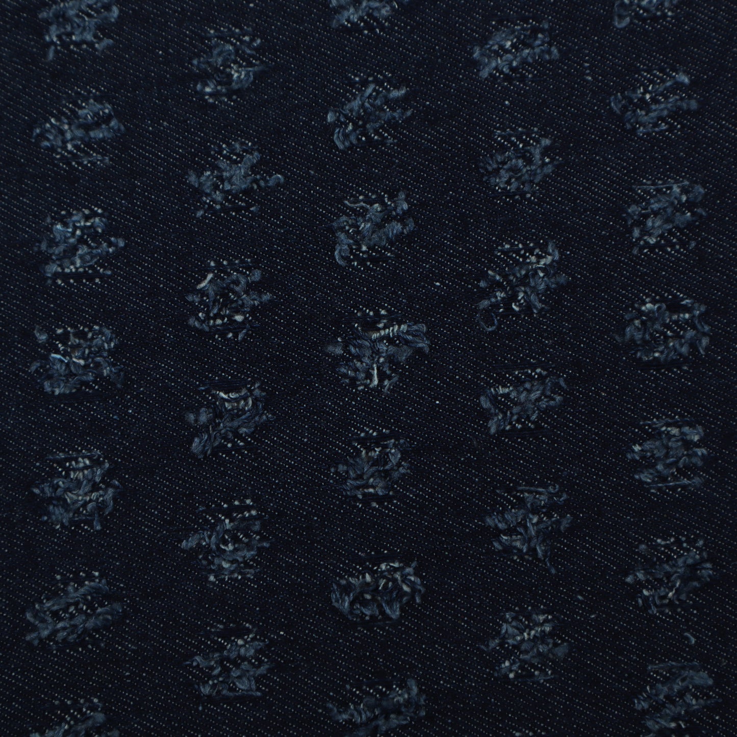 Navy Blue Denim Embroidery Fabric