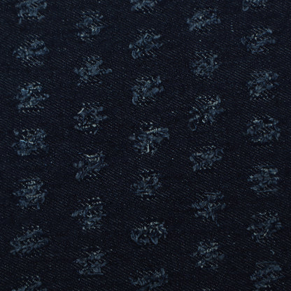 Navy Blue Denim Embroidery Fabric