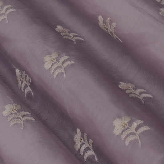 Move Color Chanderi Embroidery Fabric