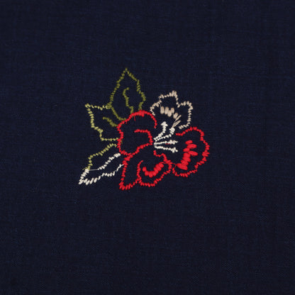 Denim Linen Embroidery Fabric