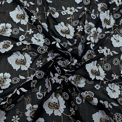 Chanderi Embroidery Fabric