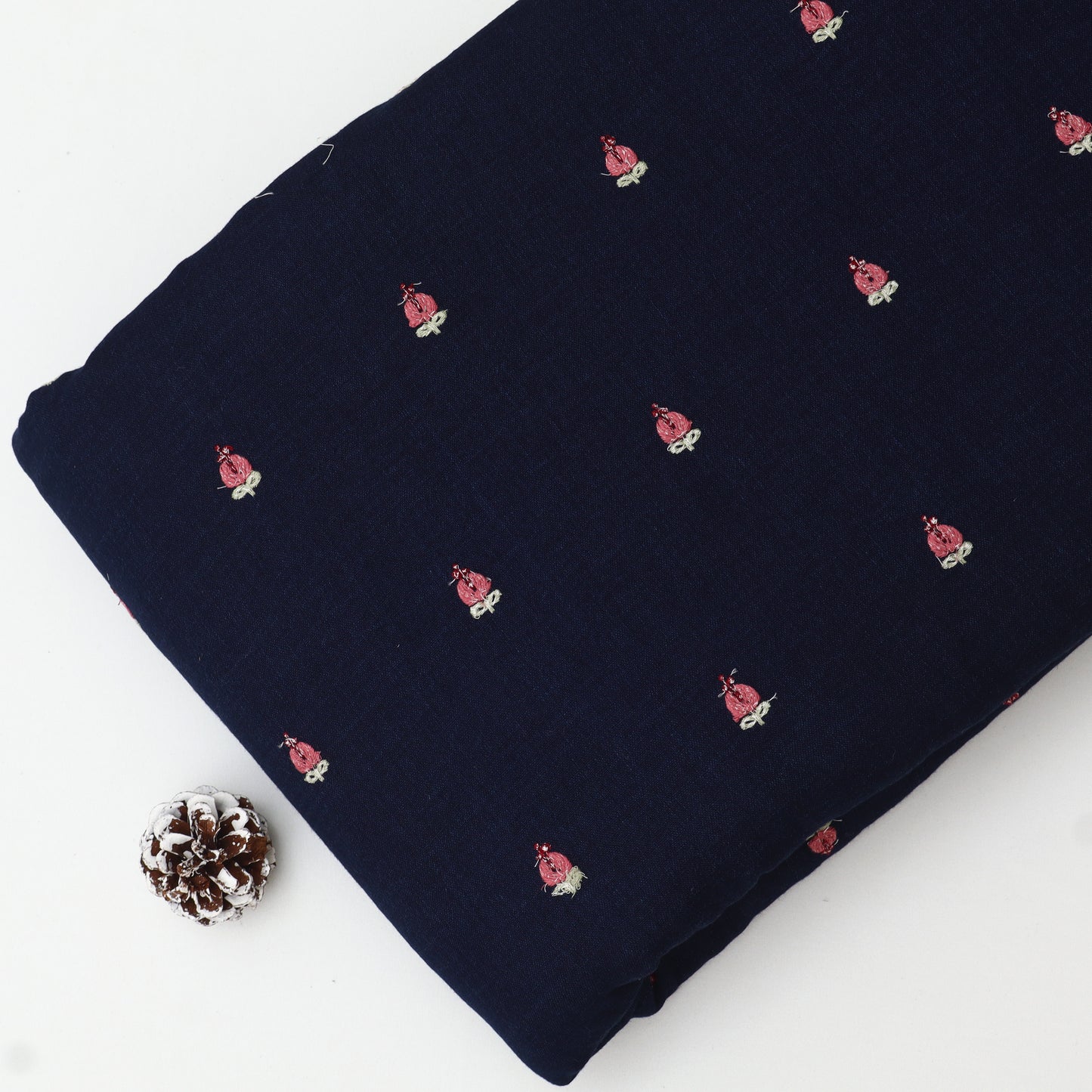 Denim Linen Embroidery Fabric