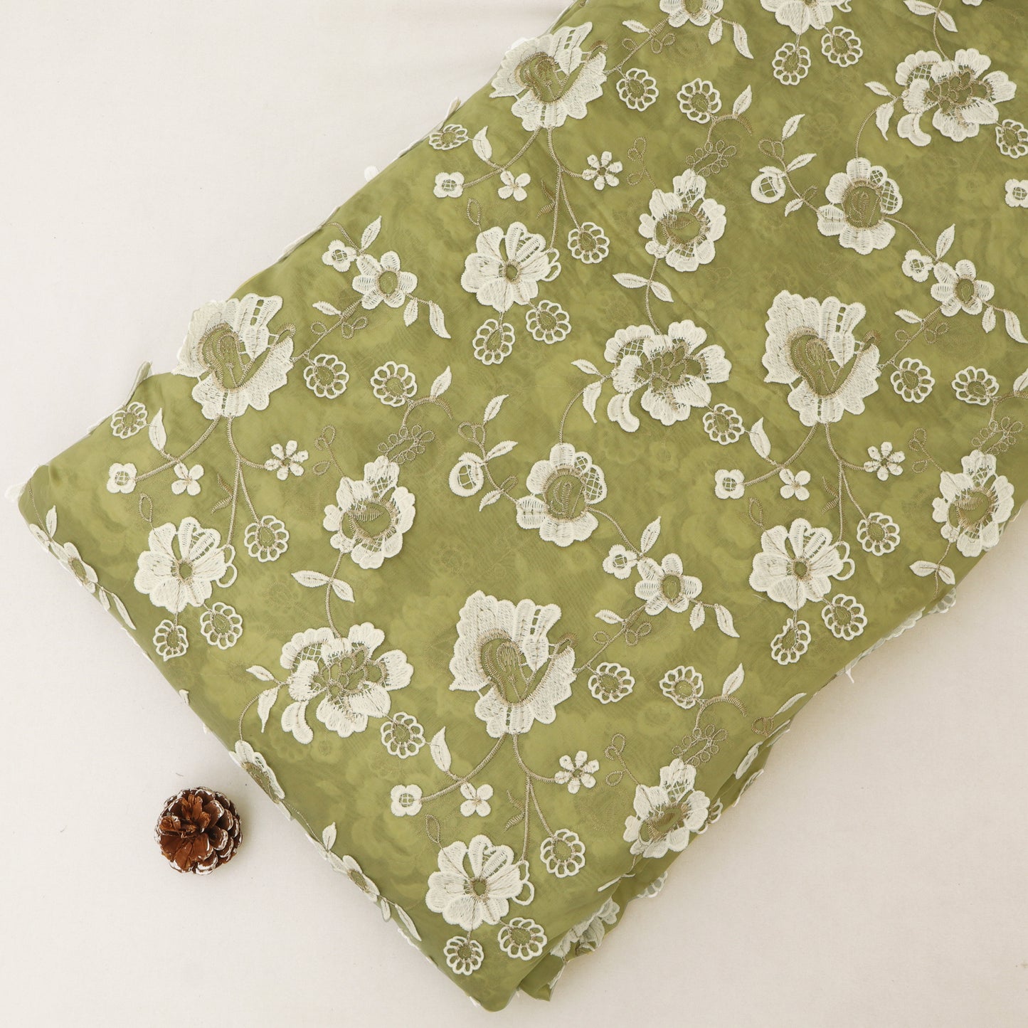 Chanderi Embroidery Fabric