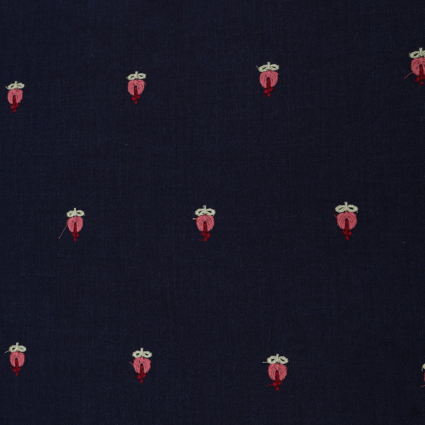 Denim Linen Embroidery Fabric