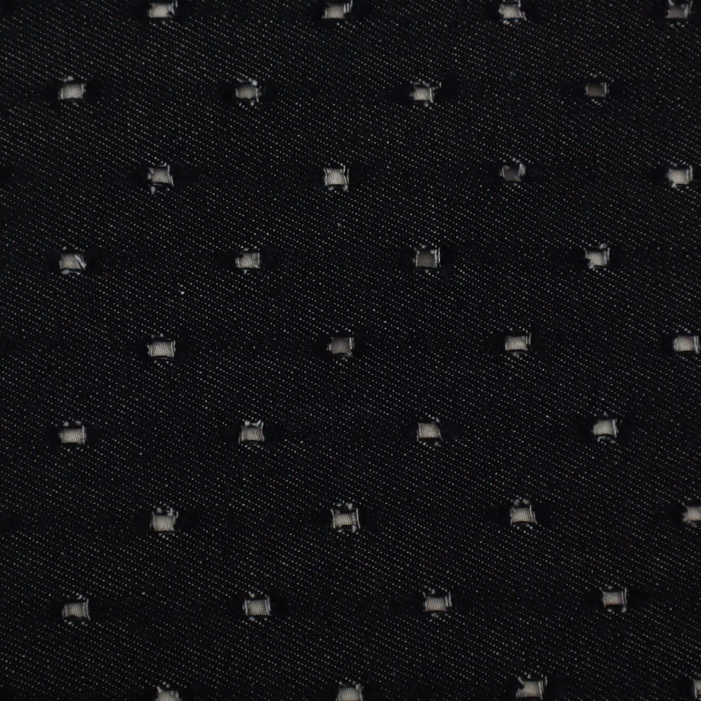 Black Color Denim Embroidery Fabric