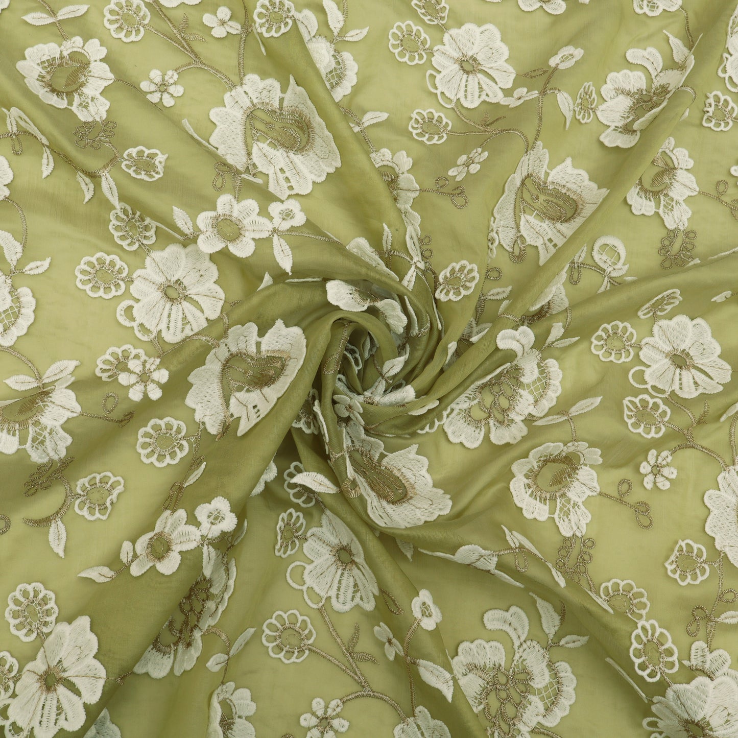 Chanderi Embroidery Fabric