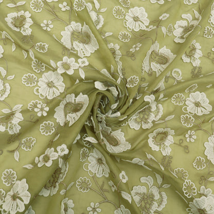 Chanderi Embroidery Fabric