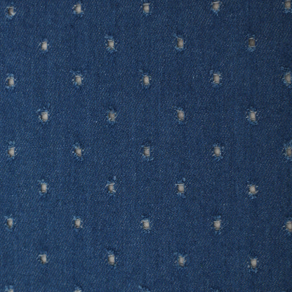 Blue Color Denim Embroidery Fabric