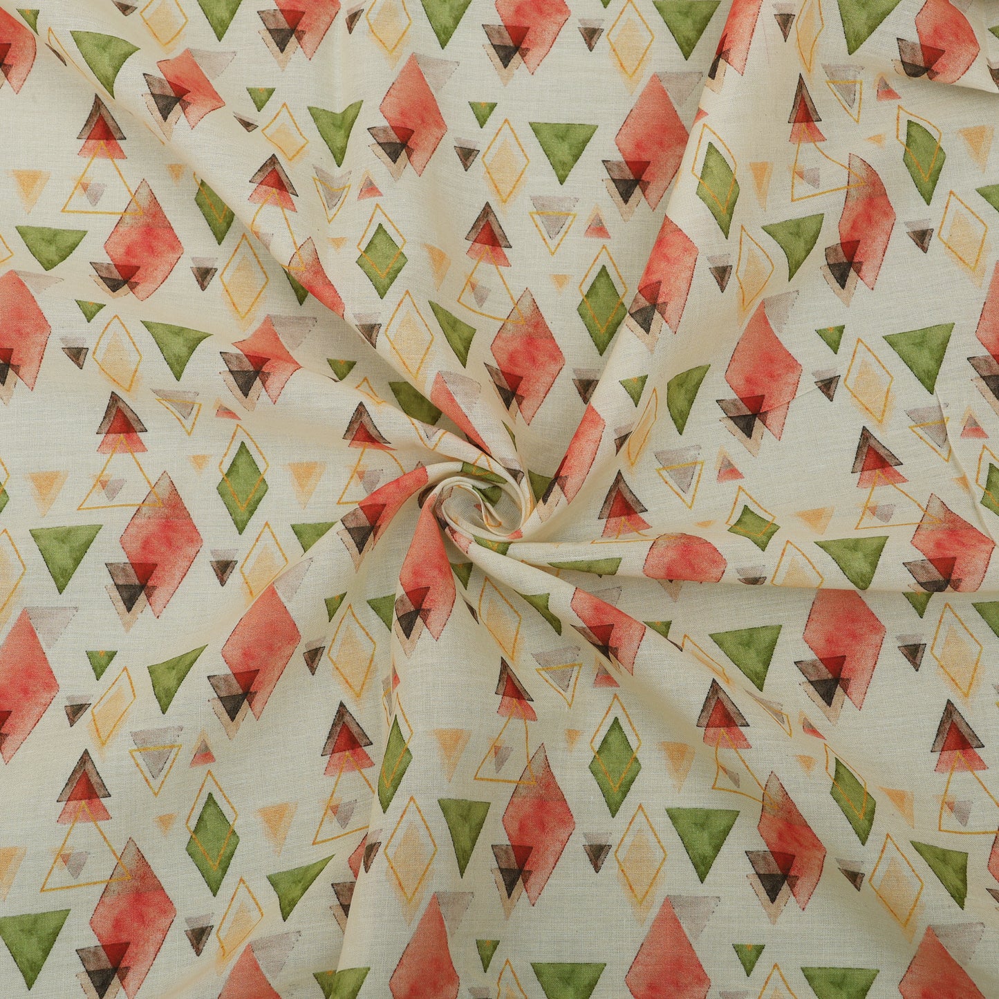 White Color Cotton Printed Border Embroidery Fabric