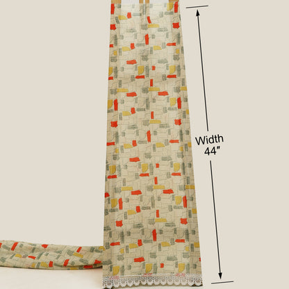 Cotton Printed Border Embroidery Fabric