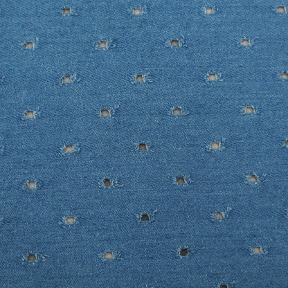 Sky Blue Color Denim Embroidery Fabric