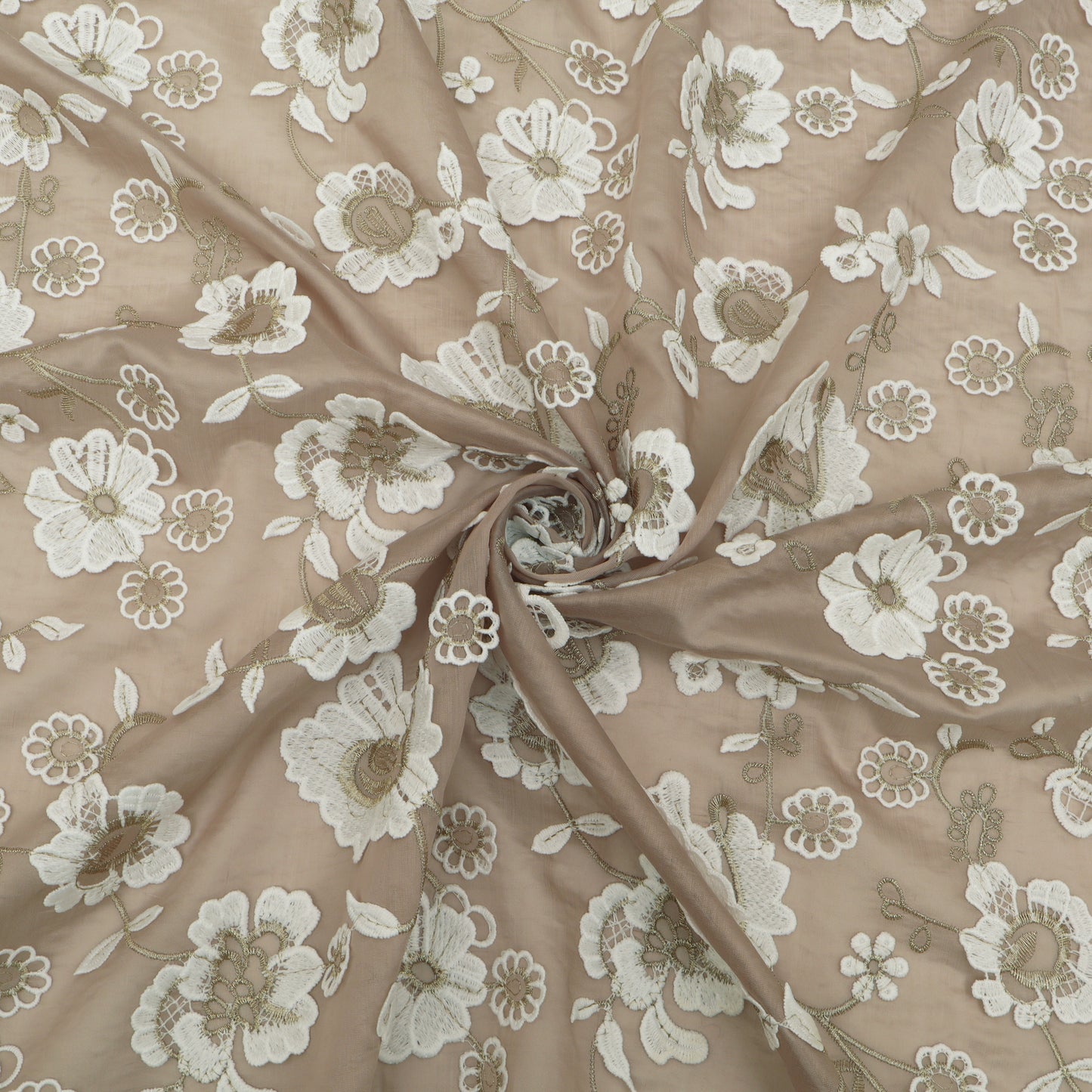 Chanderi Embroidery Fabric