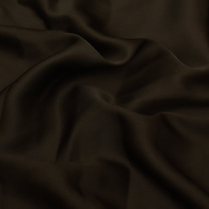 Dark Brown Color Armani Satin Fabric