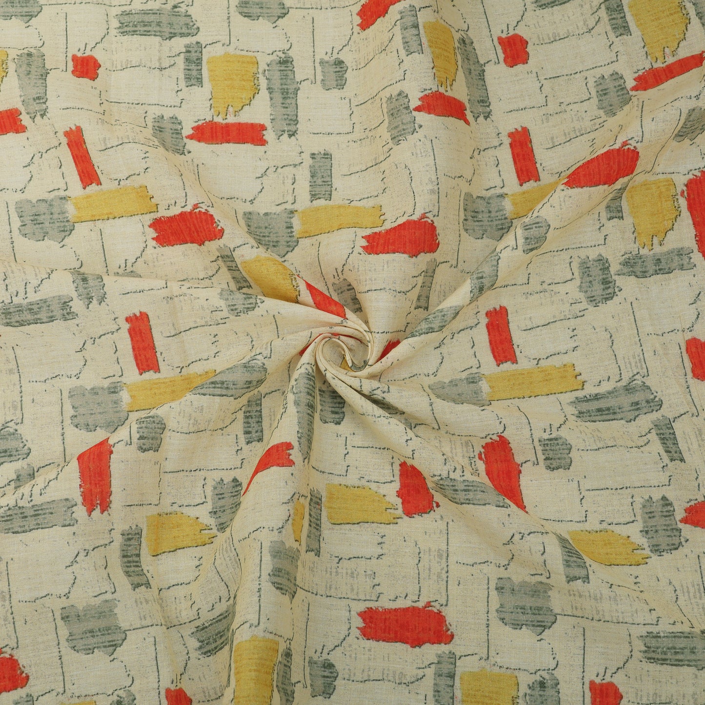 Cotton Printed Border Embroidery Fabric