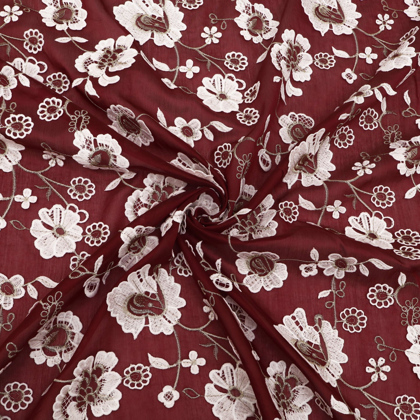 Chanderi Embroidery Fabric