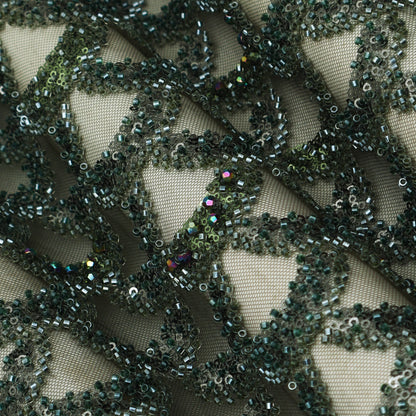 Colored Net Embroidery Fabric