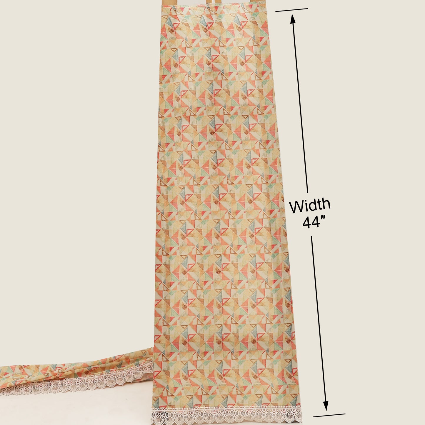 Cotton Printed Border Embroidery Fabric