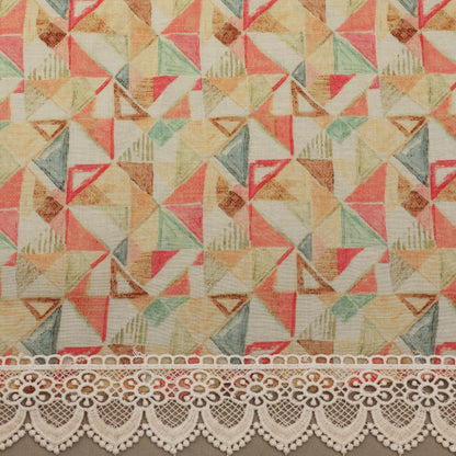 Cotton Printed Border Embroidery Fabric