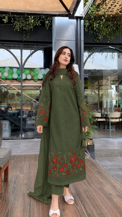 Demin Embroidery Fabric