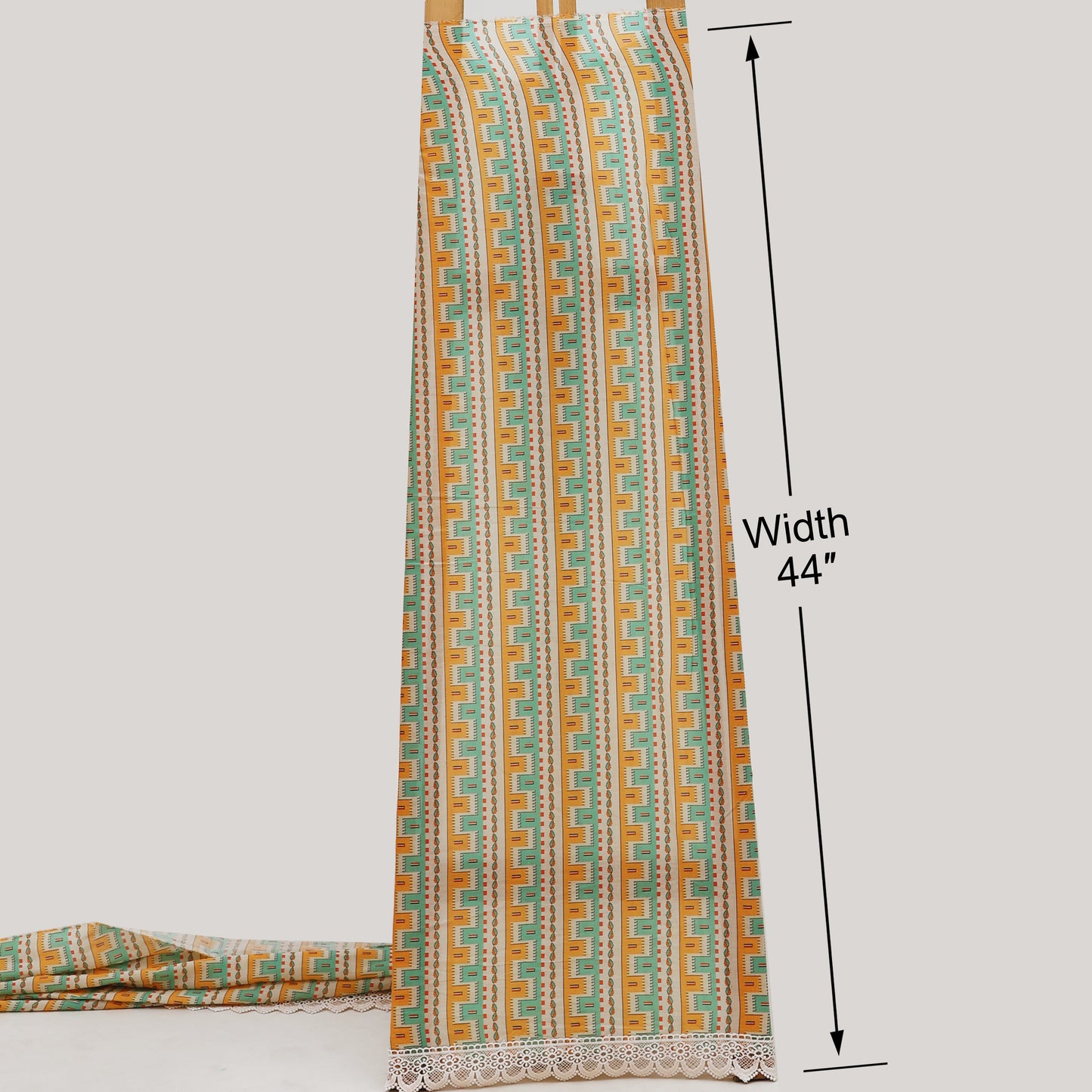 Cotton Printed Border Embroidery Fabric