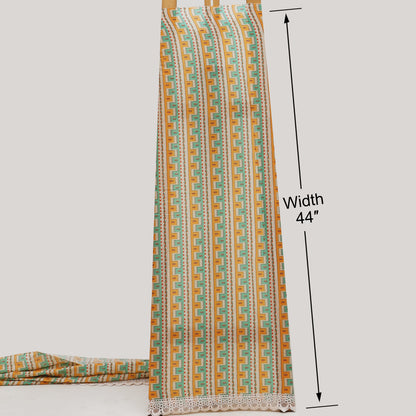 Cotton Printed Border Embroidery Fabric