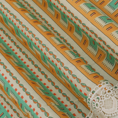 Cotton Printed Border Embroidery Fabric