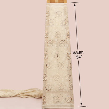 Net Lycra Embroidery Fabric