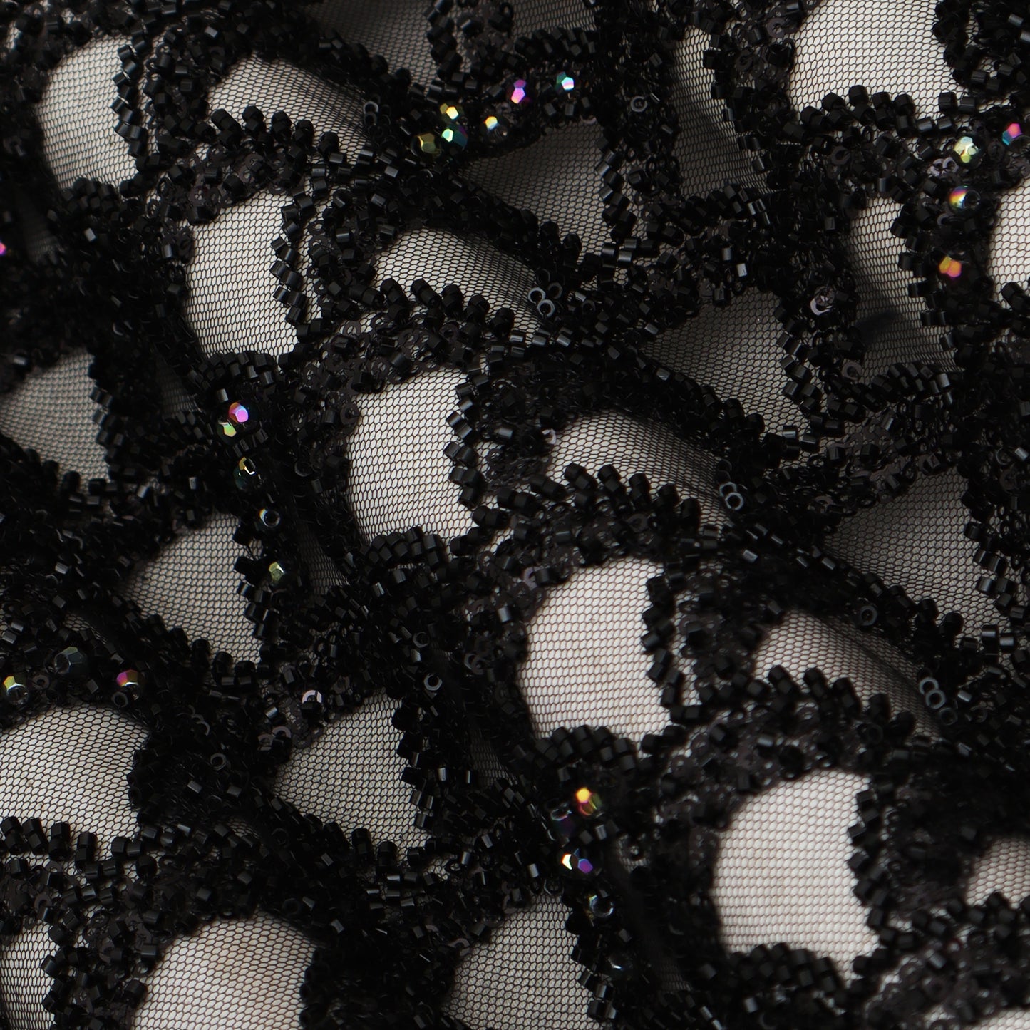 Colored Net Embroidery Fabric