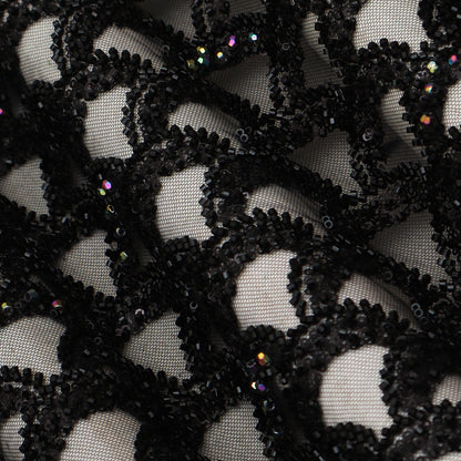 Colored Net Embroidery Fabric