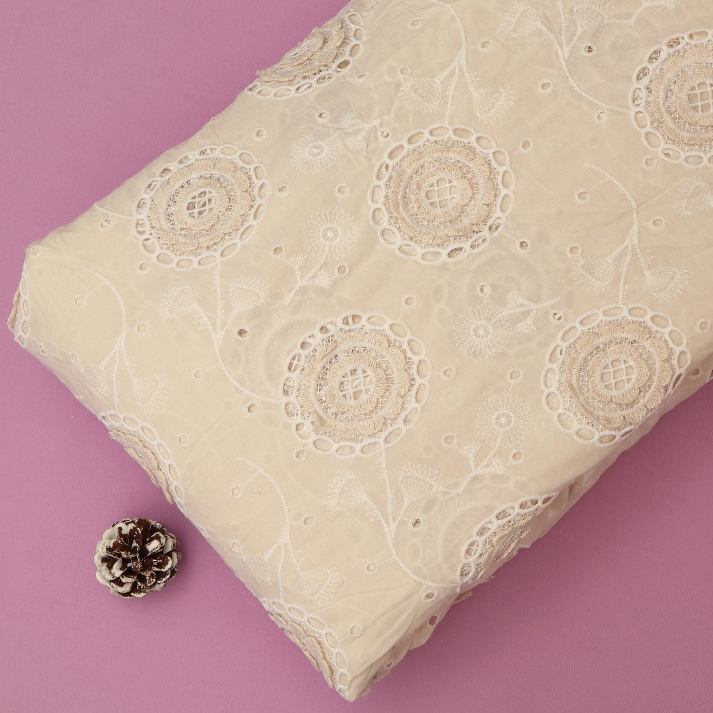 Net Lycra Embroidery Fabric