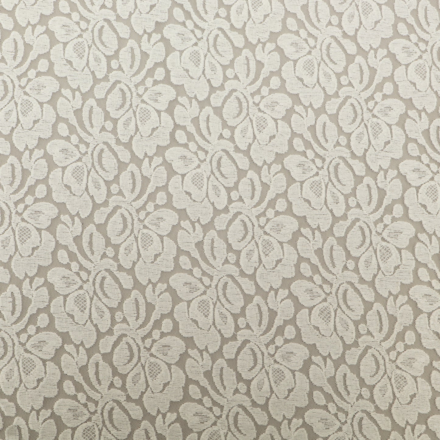 White Color Net Embroidery Fabric