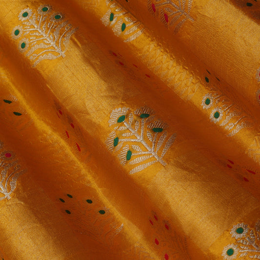 Mustard Color Brocade Fabric