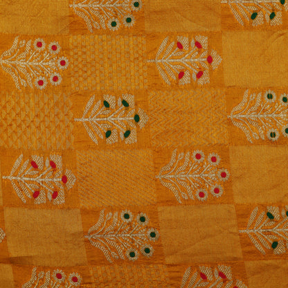 Mustard Color Brocade Fabric
